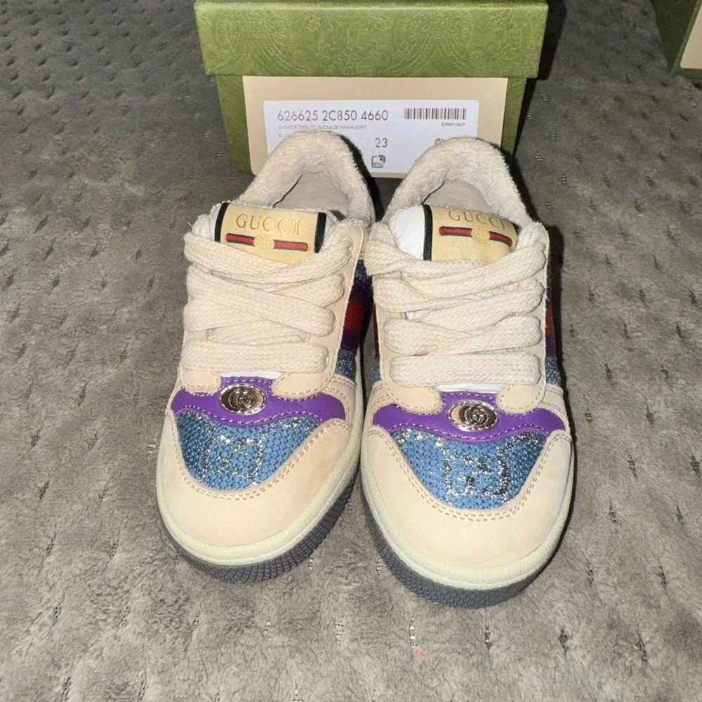 Worn 1x just for a photoshoot. Gucci Toddlers shoe EUR size 23 US7. Final Sale - Picture 1 of 4